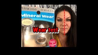 PHYSICIANS FORMULA Mineral Wear TalcFree Mineral Loose Powder WEAR TEST [upl. by Ahsele]