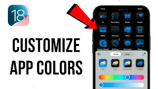 How to Customise App Colors on iPhone iOS 18 [upl. by Atwekk922]