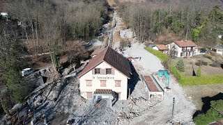 FUNICULAIRE LUMBIN SAINT HILAIRE DU TOUVET DETRUIT PAR LES PLUIES TORRENTIELLES [upl. by Sirovart]