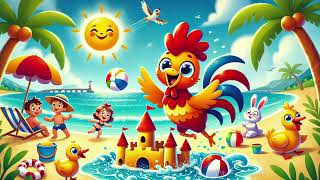 Kikirikí en la Playa Canción Infantil  Rooster Kikiriki in the Beach Song for Kids in Spanish [upl. by Sama465]