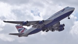 outstanding go around on short final at Heathrow British 747400 [upl. by Fiona]