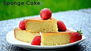 Basic Eggless Sponge Cake  Eggless Vanilla Sponge Cake Quick amp Easy Dessert Recipe [upl. by Eynttirb]