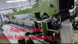 Rapier Loom Shirt fabric weaving [upl. by Drallim184]