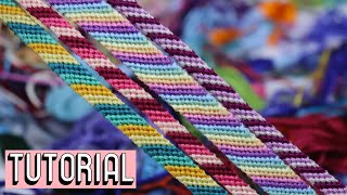 CANDY STRIPE TUTORIAL  BEGINNER FRIENDLY CC  Friendship Bracelets [upl. by Armitage]