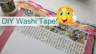 DIY Washi Tape Using Surgical Tape for Mixed Media Art Projects mixedmedia DIYwashitape [upl. by Tarsuss]