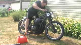 1974 CB750 SOHC first kick after rebuild [upl. by Pero95]