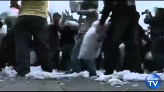 Feathers Fly in Street Marking International Pillow Fight Day [upl. by Dnalyar257]