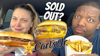 Trying Carls Jr NEW Philly Cheesesteak Burger Is it a HIT or MISS [upl. by Yenrab]