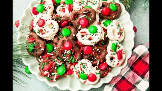 Christmas Chocolate Pretzels Recipe [upl. by Houser]