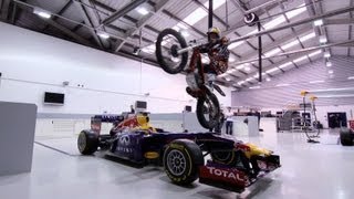 Dougie Lampkin Visits Red Bull Racing [upl. by Rena973]