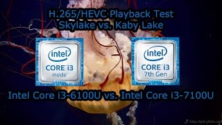 H265HEVC Playback Comparison  Skylake vs Kaby Lake [upl. by Attiuqram537]