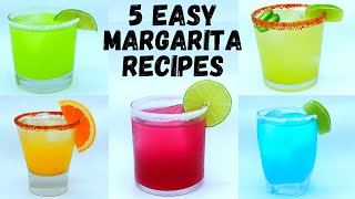 5 Easy Margarita Recipes  Tequila Cocktail Recipes [upl. by Belva]