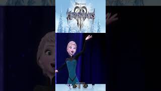 ELSA de FROZEN en KINGDOM HEARTS 3  SUÉLTALO Let It Go Doblaje Español disney shorts youtube [upl. by Anse]