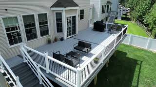 32x16 second story deck with L shaped staircase and mid steps landing [upl. by Gusella423]