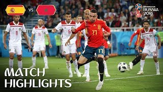 Spain v Morocco  2018 FIFA World Cup  Match Highlights [upl. by Anibor]