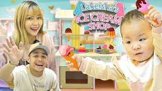 Baby Lakeishas Ice Cream Store  Toy Unboxing [upl. by Linder]