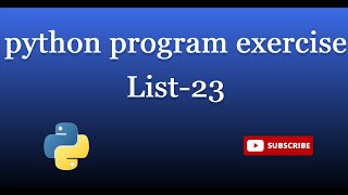 list 23 Using List comprehensionpython [upl. by Merl]