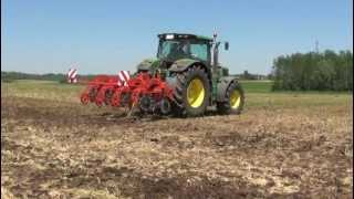 John deere 6210r  kuhn striger 4 rangs striptill [upl. by Ffirahs]