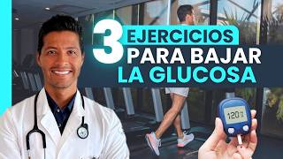 BAJAR LA GLUCOSA CON 3 EJERCICIOS FÁCILES PARA DIABETES T2 [upl. by Erialcyram]