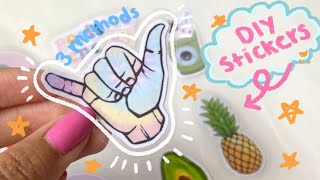 3 Ways to Make DIY Stickers  Using Stuff You Have At Home [upl. by Navek644]