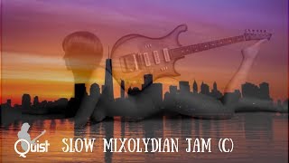 Slow Mixolydian Blues Jam  Sexy Guitar Backing Track C [upl. by Nodyarb]