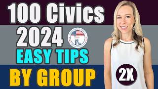 2024 Official USCIS 100 Civics Questions 2008 version BY GROUP REPEAT 2X  US Citizenship [upl. by Venator]