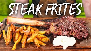 Tomahawk STEAK FRITES van de BBQ 🥩🍟  Kolenboertje [upl. by Butte]