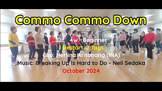 Commo Commo Down Beginner 임애란linedance 장유3동주민센터 초급반 장유3동 율하 김해 라인댄스 demo beforesunrise [upl. by Etaner]