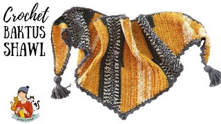 Crochet Easy Baktus Shawl  Scarf  Cowl [upl. by Sialac635]