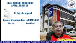 Atty Orbe on the Rules of Procedure of the Human Settlements Adjudication Commission Part 2 [upl. by Fronnia]