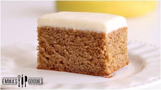 The Easiest BANANA CAKE RECIPE with 2Ingredient Cream Cheese Frosting [upl. by Lede352]