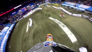 GoPro Sean Cantrell AX Lites Heat Race Win 2016 AMSOIL ArenacrossTampa FL [upl. by Vierno]