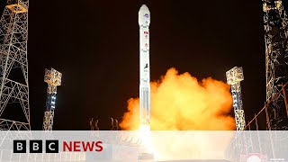 North Korea claims successful launch of military spy satellite  BBC News [upl. by Tiebold]