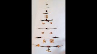 Christbaum für die Wand Upgecycelt Handgemacht [upl. by Ardnoet]