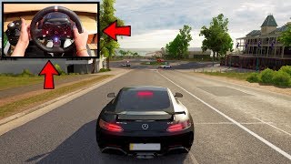 Forza Horizon 3 Driving Mercedes AMG GTR Steering Wheel  Paddle Shifters Gameplay [upl. by Eetse]