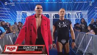 Imperium Gunther Entrance WWE Monday Night RAW Full 29th April 2024 DRAFT [upl. by Nomrej]