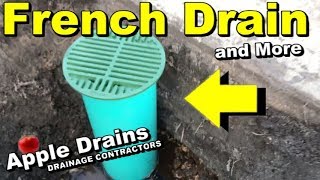 Gravity French Drain 250 Feet Best Solution for Big Wet Yard Not Dry Well [upl. by Assela866]