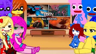 Poppy Playtime Chapter 3 React To Poppy Playtime Chapter 123 All Bosses Deaths Comparison [upl. by Eimia]