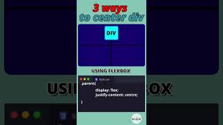 CSS Tricks  Three ways to center any element css coding shorts youtubeshorts programming [upl. by Lashoh990]