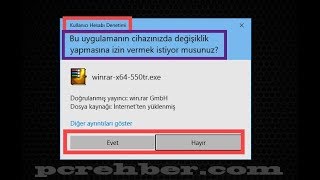 Windows 10 Kullanıcı Hesabı Denetimi Kaldırma [upl. by Drofniw422]