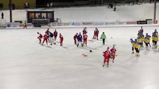 Final RUSSWE Boys 15 Bandy World Championships 3012016 [upl. by Tobin990]