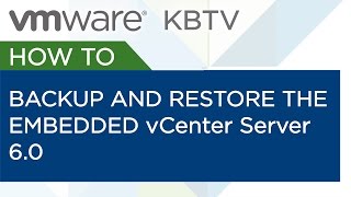 KB 2091961 How to backup and restore the embedded vCenter Server 60 vPostgres database [upl. by Hoehne]