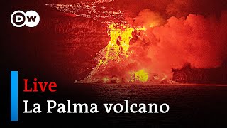 Watch live Cumbre Vieja volcano erupting on La Palma [upl. by Yruj]