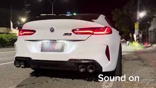 鉝捷排氣管 lij exhaust BMW F93 M8 全段閥門版 搭配200目當派 [upl. by Nylasej]