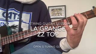 La Grange  ZZ Top  3 String Guitar Lesson [upl. by Akirea]