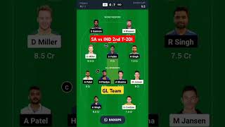 IND vs SA Dream11 PredictionIND vs SA Dream11 Team [upl. by Dickerson]