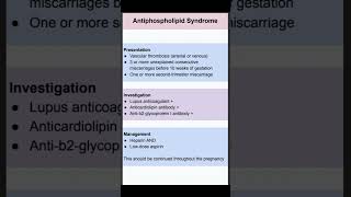 Antiphospholipid Syndrome [upl. by Nnylrats51]