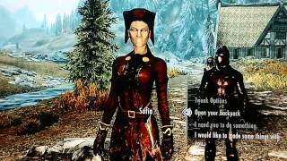 Skyrim PC Mods on Xbox 360  Vilja Sofia Deadpool amp Throthgar [upl. by Alyad441]