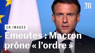 Émeutes  Macron veut « lordre lordre lordre » [upl. by Vittoria]