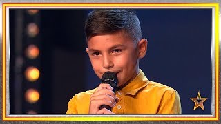 Con 9 años tiene VOZ PRIVILEGIADA y el PASE de ORO de Paz  Audiciones 6  Got Talent España 2019 [upl. by Dolley]